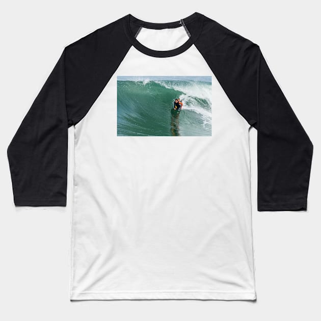 Bodyboarder in action Baseball T-Shirt by homydesign